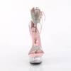 Pleaser - DELIGHT627RS KnöchelriemenSandale - Rosa/Transparent Product image
